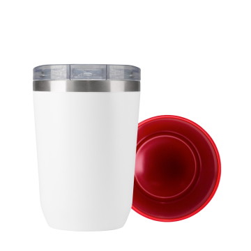 Portobello Термокружка вакуумная с керамическим покрытием Арктик (Arctic), белый/красный с логотипом на заказ