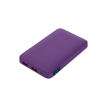 Portobello Внешний аккумулятор с подсветкой Анкор (Ancor) 5000 mAh, фиолетовый с логотипом на заказ