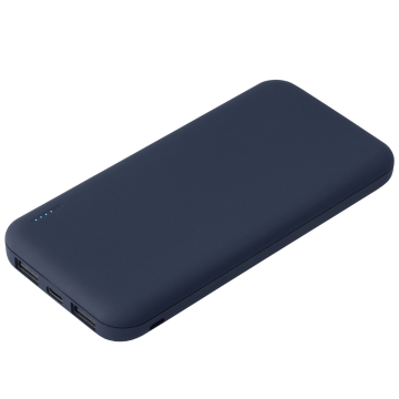 Portobello Внешний аккумулятор с подсветкой Люче (Luce) 10000 mAh, синий с логотипом на заказ