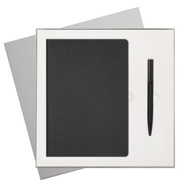 Portobello Подарочный набор Moon river, черный (ежедневник, ручка) с логотипом на заказ