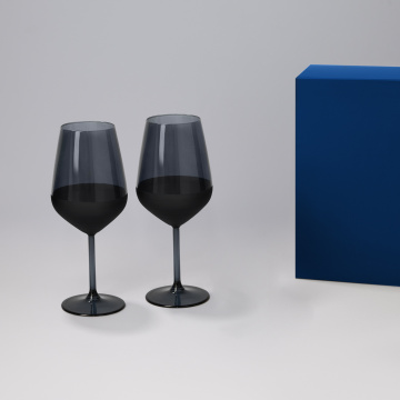 Portobello Подарочный набор 2 бокала для вина Блэк Эдишн (Black edition) в синей коробке с логотипом на заказ