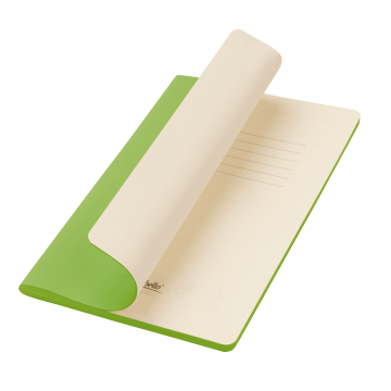 Portobello Блокнот Alpha slim, салатовый с логотипом на заказ