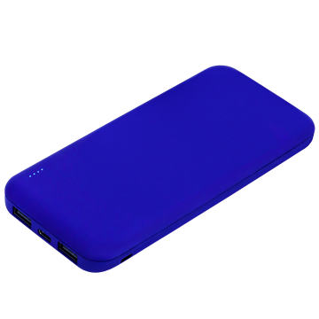 Portobello Внешний аккумулятор с подсветкой Люче Ультрамарин (Luce Ultramarine) 10000 mAh, ярко-синий с логотипом на заказ