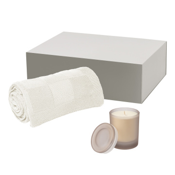 Portobello Подарочный набор Мизу (Mizu), Селла (Cella) (свеча, плед) с логотипом на заказ