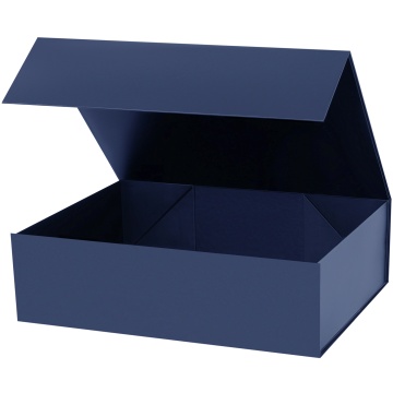 Portobello Подарочная коробка-трансформер большая, синяя с логотипом на заказ