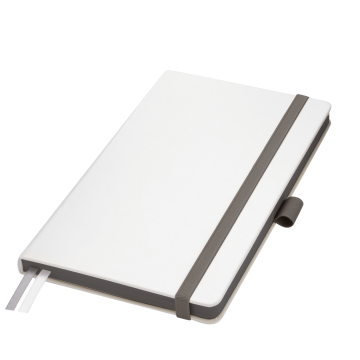 Portobello Ежедневник Арктик (Arctic) недатированный, белый/черный с логотипом на заказ