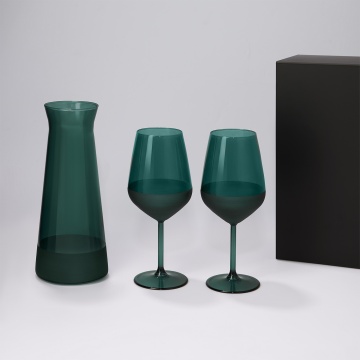 Portobello Подарочный набор декантер + 2 бокала для вина Emerald в черной коробке с логотипом на заказ