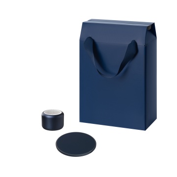 Portobello Подарочный набор Пэшн, Аурис (Passion, Auris), синий (колонка, зарядное устройство) с логотипом на заказ