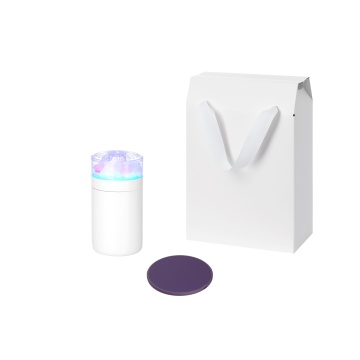 Portobello Подарочный набор Crystal, Auris, фиолетовый (увлажнитель воздуха, зарядное устройство) с логотипом на заказ