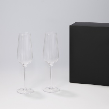 Portobello Подарочный набор 2 бокала для шампанского Blanche в черной коробке с логотипом на заказ