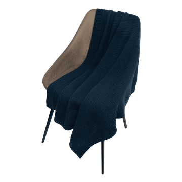 Portobello Плед Мальта Софт (Malta Soft) вязаный, 160*90 см, синий с логотипом на заказ