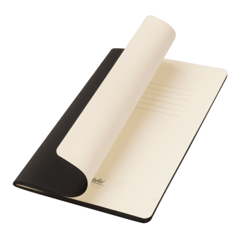 Portobello Блокнот Альфа Слим (Alpha slim), черный с логотипом на заказ