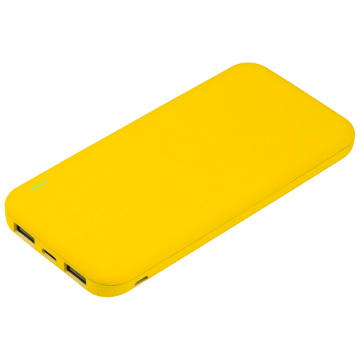 Portobello Внешний аккумулятор с подсветкой Люче (Luce) Lemoni 10000 mAh, желтый с логотипом на заказ