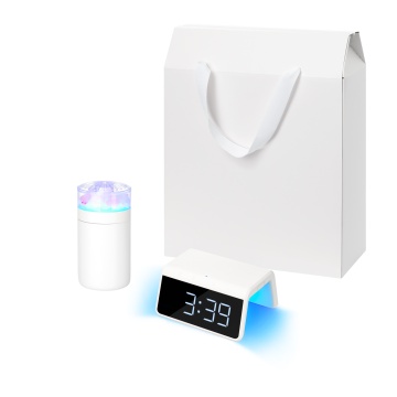 Portobello Подарочный набор Crystal, Flame, белый (увлажнитель воздуха, зарядное устройство) с логотипом на заказ