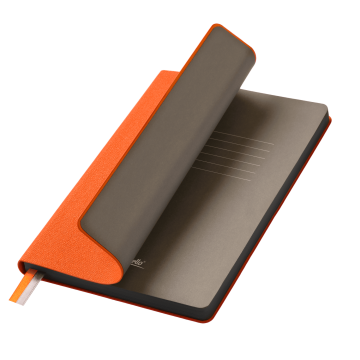Portobello Ежедневник Tweed недатированный, оранжевый с логотипом на заказ