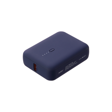 Portobello Внешний аккумулятор с функцией быстрой зарядки Формула (Formula) 10000 mAh, синий с логотипом на заказ