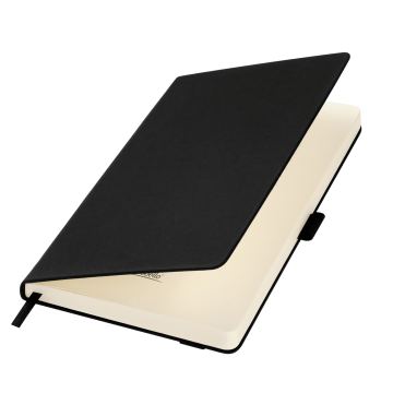 Portobello Ежедневник Альфа (Alpha) недатированный, черный/бежевый с логотипом на заказ