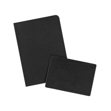 Portobello Подарочный набор Tweed, черный (кардхолдер, обложка на паспорт) с логотипом на заказ