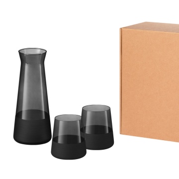 Portobello Подарочный набор декантер + 2 стакана Блэк Эдишн (Black Edition), черный с логотипом на заказ