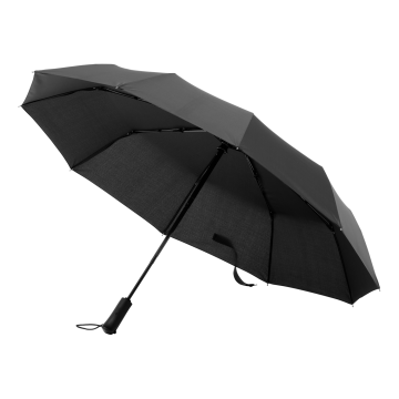 Portobello Зонт складной Леванте (Levante), черный с логотипом на заказ