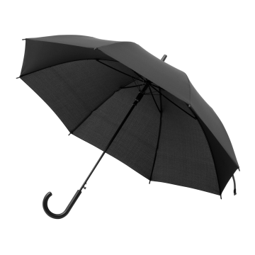Portobello Зонт-трость Бергвинд (Bergwind), черный с логотипом на заказ