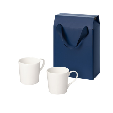 Portobello Подарочный набор Siena в коробке-пакете (две фарфоровых кружки) с логотипом на заказ