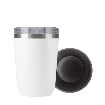 Portobello Термокружка вакуумная с керамическим покрытием Арктик (Arctic), белый/серый с логотипом на заказ