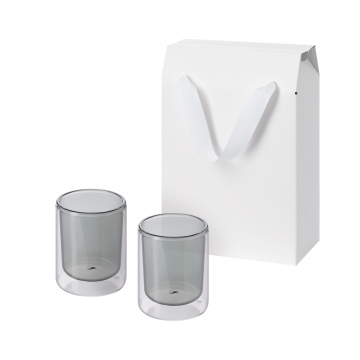 Portobello Подарочный набор 2 cтеклянных стакана Марло (Marlo) в коробке-пакете с логотипом на заказ